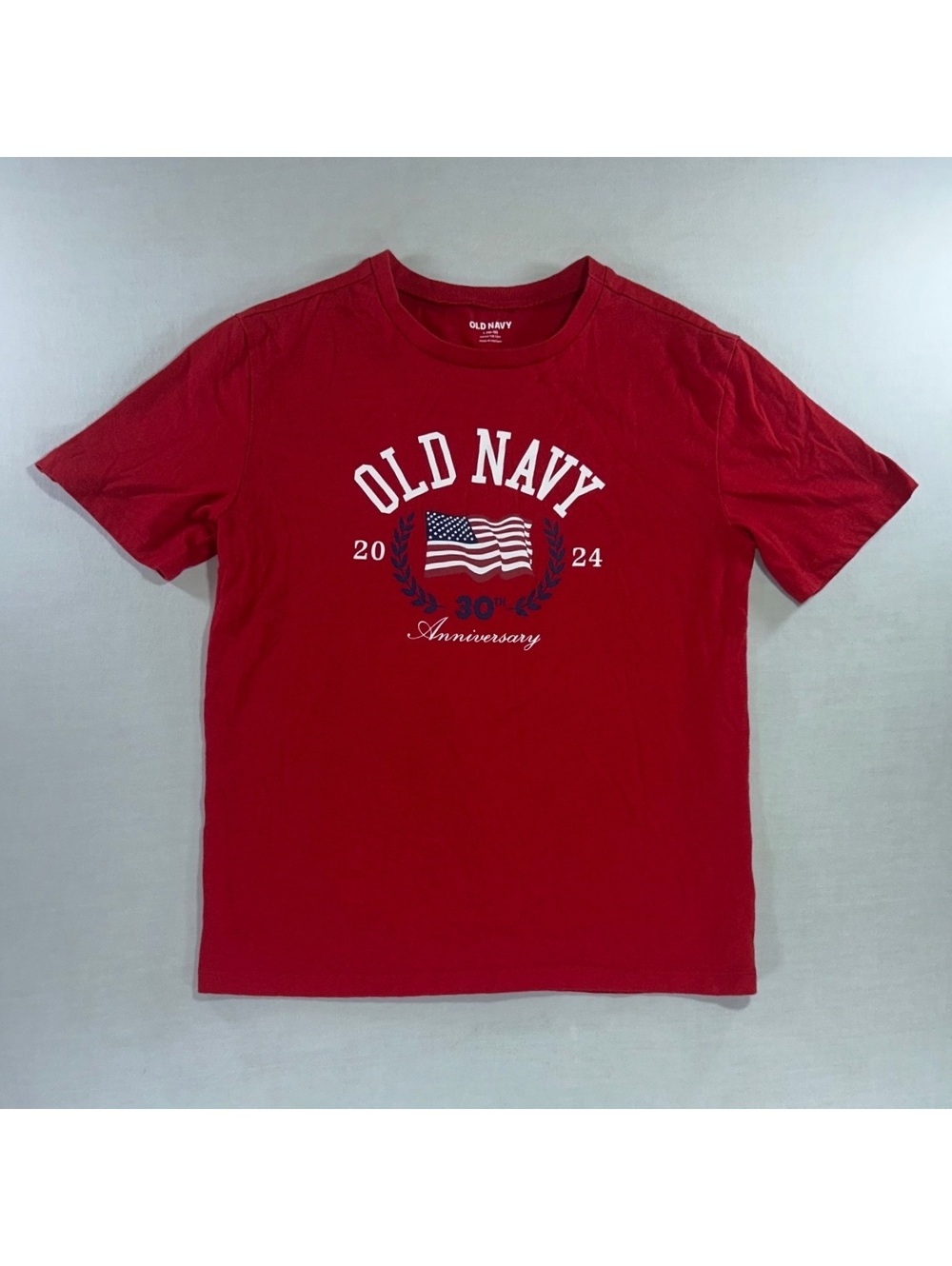 Old Navy Brand Red 30th Anniversary Short Sleeve T-Shirt Kids Size L (10-12)
